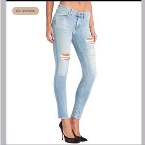 Rag & Bone The Dre Skinny in Convoy Skinny Motto Distressed Jeans